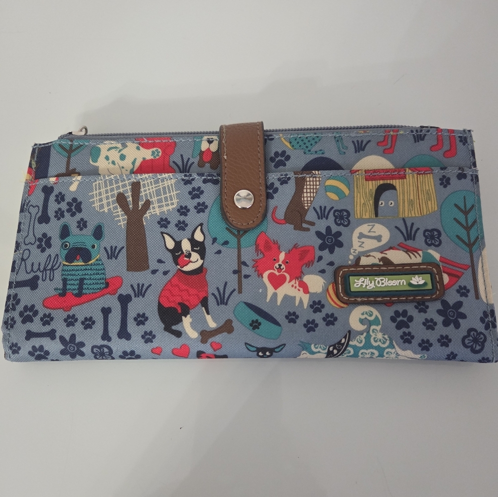 Lily Bloom Rare "Who Let the Dogs Out" Whimsical Wallet